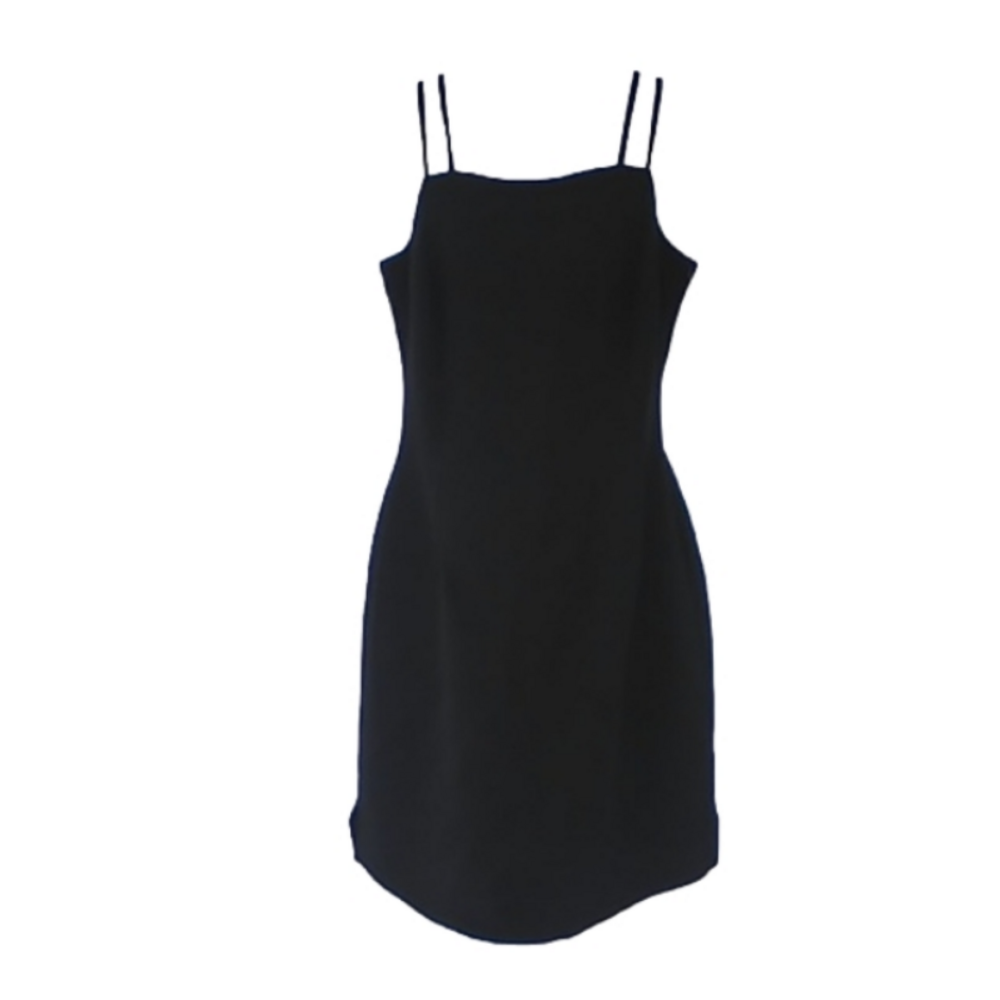 Jones New York Little Black Lined Sheath Slip Dress Size 8